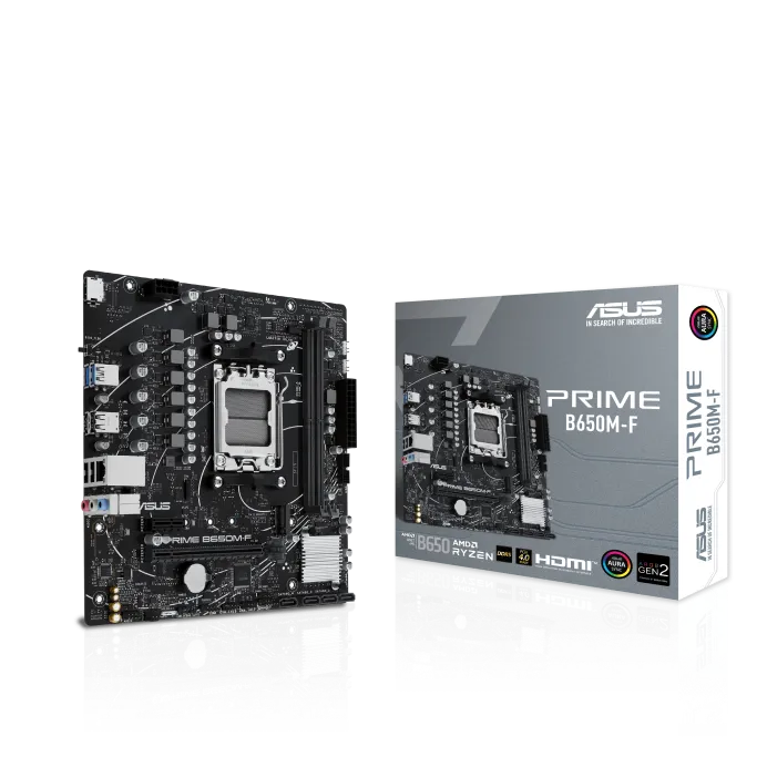 [PRIME B650M-F] ASUS Motherboard B650M-F PRIME AM5/DDR5/DIMM/1 M2/RYEZ 7/8/9